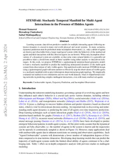 STEMFold: Stochastic Temporal Manifold for Multi-Agent Interactions in
  the Presence of Hidden Agents