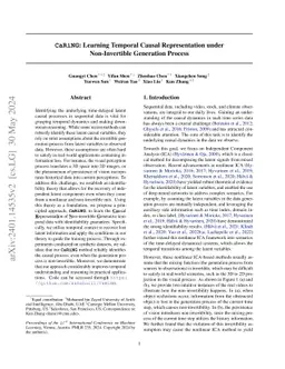 CaRiNG: Learning Temporal Causal Representation under Non-Invertible
  Generation Process