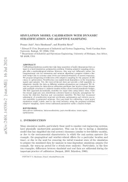 Simulation Model Calibration with Dynamic Stratification and Adaptive
  Sampling