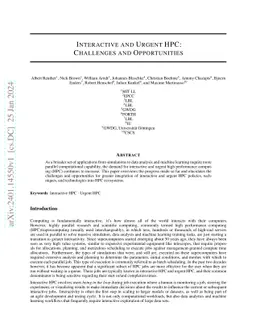 Interactive and Urgent HPC: Challenges and Opportunities