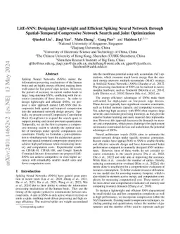 LitE-SNN: Designing Lightweight and Efficient Spiking Neural Network
  through Spatial-Temporal Compressive Network Search and Joint Optimization
