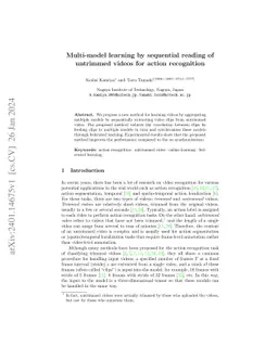 Multi-model learning by sequential reading of untrimmed videos for
  action recognition
