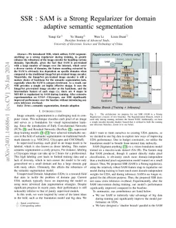 SSR: SAM is a Strong Regularizer for domain adaptive semantic
  segmentation