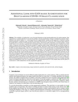 Additional Look into GAN-based Augmentation for Deep Learning COVID-19
  Image Classification