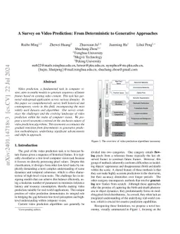 A Survey on Video Prediction: From Deterministic to Generative
  Approaches