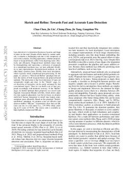 Sketch and Refine: Towards Fast and Accurate Lane Detection