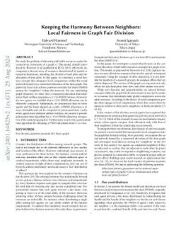 Keeping the Harmony Between Neighbors: Local Fairness in Graph Fair
  Division