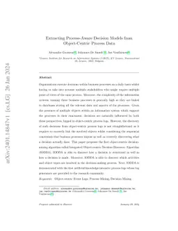 Extracting Process-Aware Decision Models from Object-Centric Process
  Data