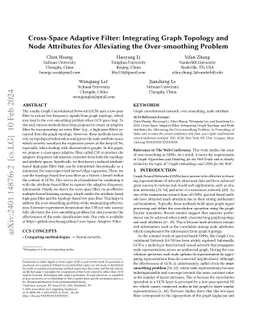 Cross-Space Adaptive Filter: Integrating Graph Topology and Node
  Attributes for Alleviating the Over-smoothing Problem