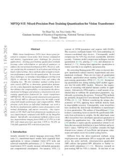 MPTQ-ViT: Mixed-Precision Post-Training Quantization for Vision
  Transformer