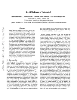 Do LLMs Dream of Ontologies?