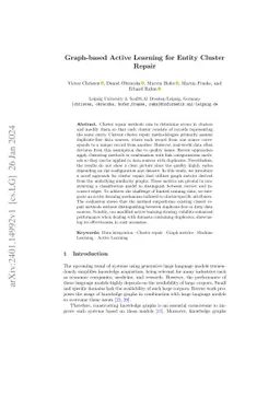 Graph-based Active Learning for Entity Cluster Repair