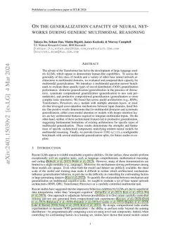 On the generalization capacity of neural networks during generic
  multimodal reasoning