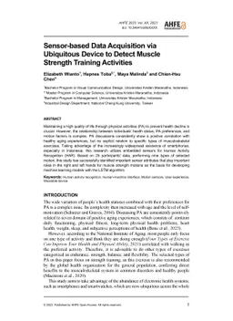 Sensor-Based Data Acquisition via Ubiquitous Device to Detect Muscle
  Strength Training Activities