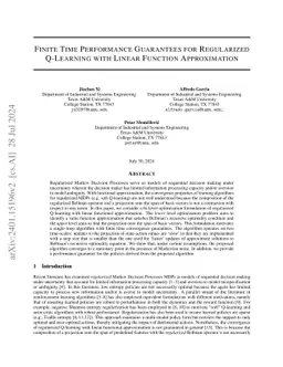 Regularized Q-Learning with Linear Function Approximation