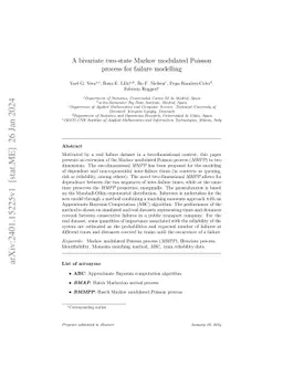 A bivariate two-state Markov modulated Poisson process for failure
  modelling