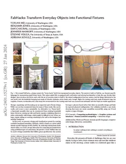 FabHacks: Transform Everyday Objects into Functional Fixtures