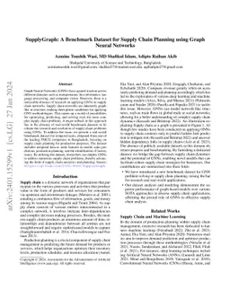 SupplyGraph: A Benchmark Dataset for Supply Chain Planning using Graph Neural Networks