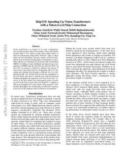 SkipViT: Speeding Up Vision Transformers with a Token-Level Skip
  Connection