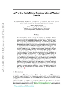 A Practical Probabilistic Benchmark for AI Weather Models