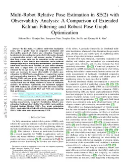 Multi-Robot Relative Pose Estimation in SE(2) with Observability
  Analysis: A Comparison of Extended Kalman Filtering and Robust Pose Graph
  Optimization