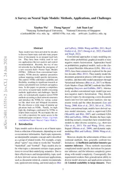 A Survey on Neural Topic Models: Methods, Applications, and Challenges