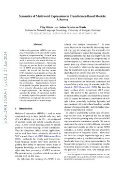 Semantics of Multiword Expressions in Transformer-Based Models: A Survey