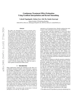 Continuous Treatment Effect Estimation Using Gradient Interpolation and
  Kernel Smoothing