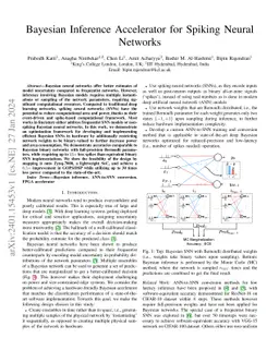 Bayesian Inference Accelerator for Spiking Neural Networks