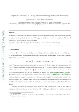 Anytime-Valid Tests of Group Invariance through Conformal Prediction