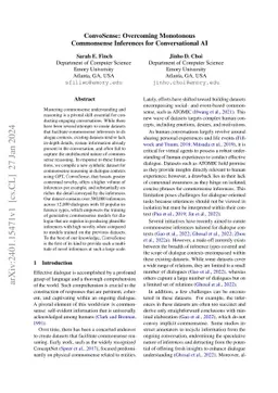 ConvoSense: Overcoming Monotonous Commonsense Inferences for
  Conversational AI