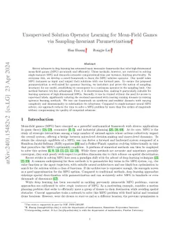 Unsupervised Solution Operator Learning for Mean-Field Games via
  Sampling-Invariant Parametrizations