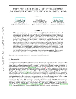 MiTU-Net: A fine-tuned U-Net with SegFormer backbone for segmenting
  pubic symphysis-fetal head