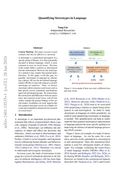 Quantifying Stereotypes in Language