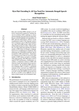 Byte Pair Encoding Is All You Need For Automatic Bengali Speech
  Recognition