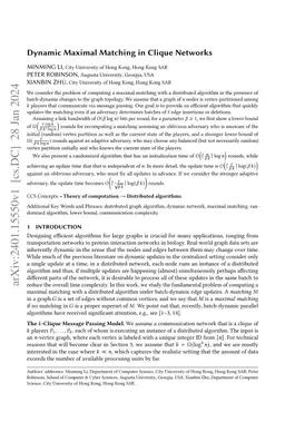 Dynamic Maximal Matching in Clique Networks