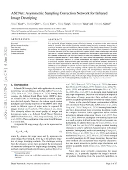 ASCNet: Asymmetric Sampling Correction Network for Infrared Image Destriping