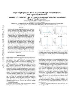 Improving Expressive Power of Spectral Graph Neural Networks with Eigenvalue Correction