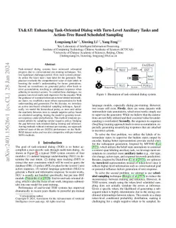 TA&AT: Enhancing Task-Oriented Dialog with Turn-Level Auxiliary Tasks
  and Action-Tree Based Scheduled Sampling