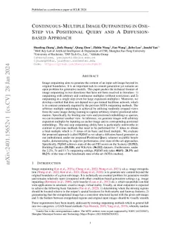 Continuous-Multiple Image Outpainting in One-Step via Positional Query
  and A Diffusion-based Approach
