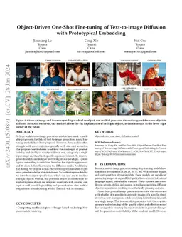 Object-Driven One-Shot Fine-tuning of Text-to-Image Diffusion with
  Prototypical Embedding