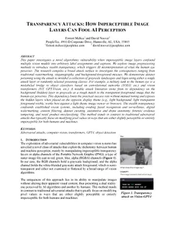 Transparency Attacks: How Imperceptible Image Layers Can Fool AI
  Perception