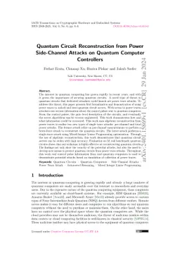 Quantum Circuit Reconstruction from Power Side-Channel Attacks on Quantum Computer Controllers