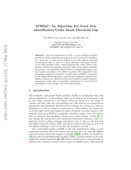 lil'HDoC: An Algorithm for Good Arm Identification under Small Threshold
  Gap