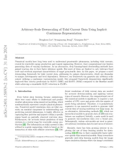 Arbitrary-Scale Downscaling of Tidal Current Data Using Implicit
  Continuous Representation