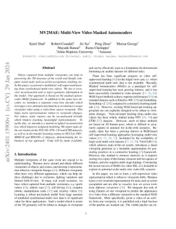 MV2MAE: Multi-View Video Masked Autoencoders