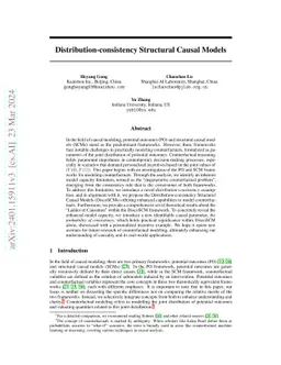 Distribution-consistency Structural Causal Models