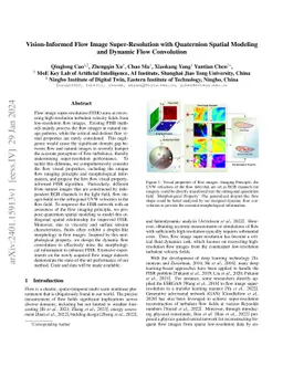 Vision-Informed Flow Image Super-Resolution with Quaternion Spatial
  Modeling and Dynamic Flow Convolution