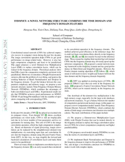 TFDMNet: A Novel Network Structure Combines the Time Domain and
  Frequency Domain Features