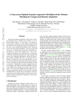 A Class-aware Optimal Transport Approach with Higher-Order Moment
  Matching for Unsupervised Domain Adaptation